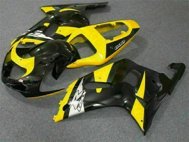 Amarelo Preto Carenagem & Plástico GSXR 600 / 750 K1 K2 K3 01-03 Amarelo Preto Carenagem & Plástico GSXR 600 / 750 K1 K2 K3 01-03