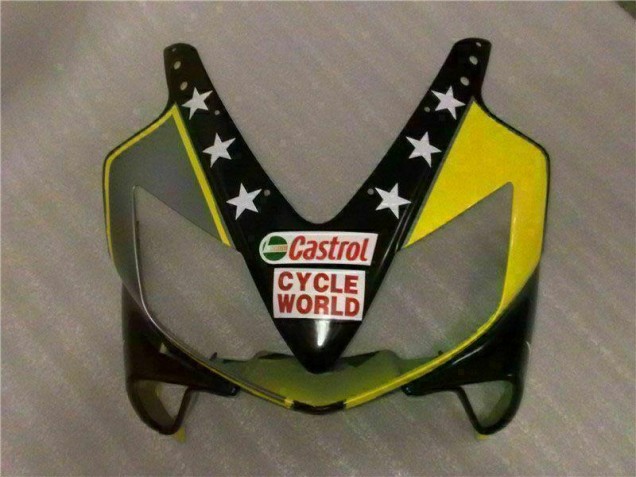 Amarelo Preto Castrol Cycle World Carenagem CBR 600 F4i 01-03 Amarelo Preto Castrol Cycle World Carenagem CBR 600 F4i 01-03