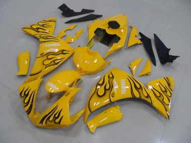 Amarelo Preto Chama Carenagem R1 12-14