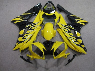 Amarelo Preto Chama Carenagem R6 06-07