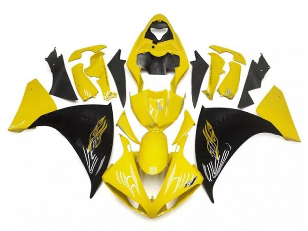Amarelo Preto Kit Carenagem R1 09-11 Amarelo Preto Kit Carenagem R1 09-11