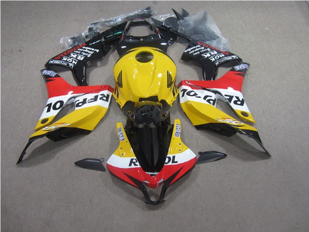 Amarelo Vermelho Preto Repsol Carenagem CBR 600RR 07-08 Amarelo Vermelho Preto Repsol Carenagem CBR 600RR 07-08