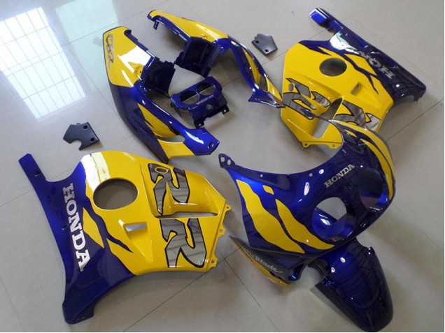 Azul Amarelo Carenagem CBR 250RR MC22 91-98 Azul Amarelo Carenagem CBR 250RR MC22 91-98