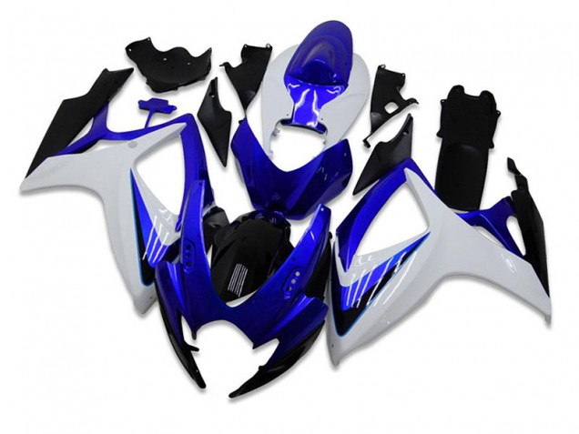 Azul Branco Abs Kits Carenagem GSXR 600 / 750 K6 06-07 Azul Branco Abs Kits Carenagem GSXR 600 / 750 K6 06-07