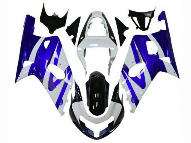 Azul Branco Carenagem GSXR 600 / 750 K1 K2 K3 01-03 Azul Branco Carenagem GSXR 600 / 750 K1 K2 K3 01-03