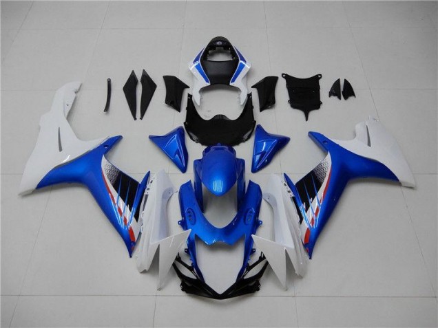 Azul Branco Kit Completo Carenagem GSXR 600 / 750 K11 11-21 Azul Branco Kit Completo Carenagem GSXR 600 / 750 K11 11-21
