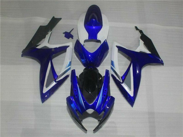 Azul Branco Kit Completo Carenagem GSXR 600 / 750 K6 06-07 Azul Branco Kit Completo Carenagem GSXR 600 / 750 K6 06-07