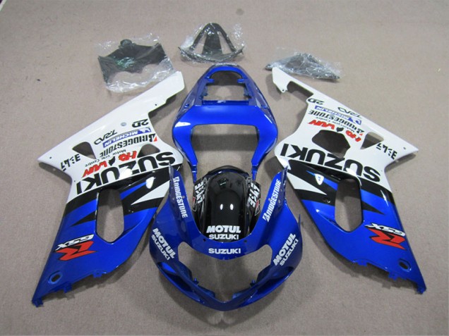 Azul Branco Motul Abs Carenagem GSXR 600 K1 K2 K3 01-03 Azul Branco Motul Abs Carenagem GSXR 600 K1 K2 K3 01-03
