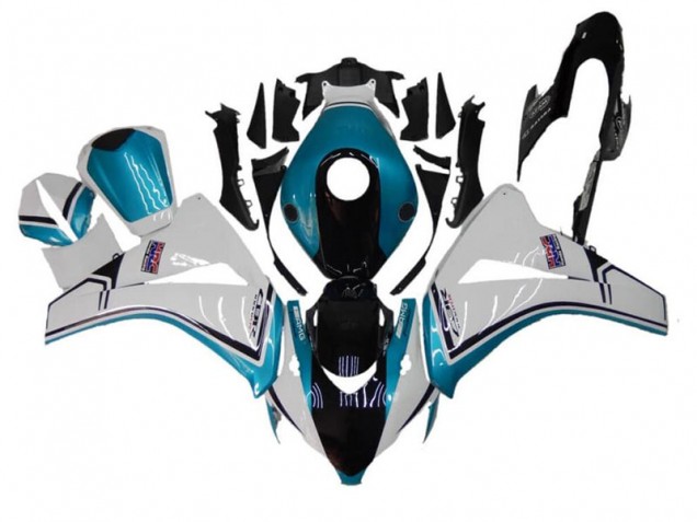 Azul Branco Preto Carenagem CBR 1000RR 08-11 Azul Branco Preto Carenagem CBR 1000RR 08-11
