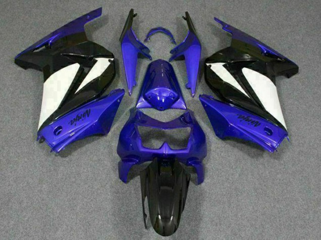 Azul Branco Preto Ninja Abs Plástico EX250 08-12 Azul Branco Preto Ninja Abs Plástico EX250 08-12