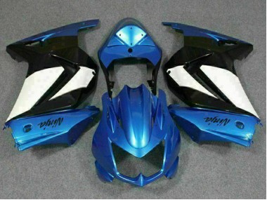 Azul Branco Preto Ninja Abs Plásticos EX250 08-12