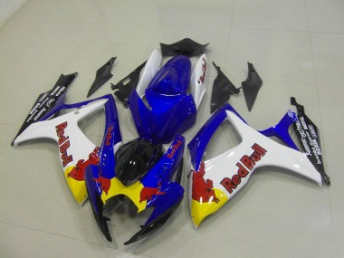 Azul Branco Red Bull Carenagem GSXR 750 K6 06-07