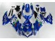 Azul Branco Verde Carenagem GSXR 600 / 750 K8 08-10 Azul Branco Verde Carenagem GSXR 600 / 750 K8 08-10