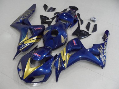 Azul Escuro & Ouro Listra Carenagem CBR 1000RR 06-07