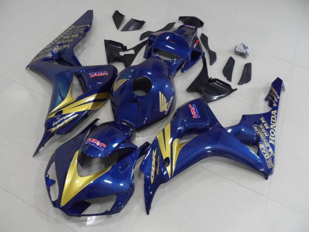 Azul Escuro & Ouro Listra Carenagem CBR 1000RR 06-07 Azul Escuro & Ouro Listra Carenagem CBR 1000RR 06-07