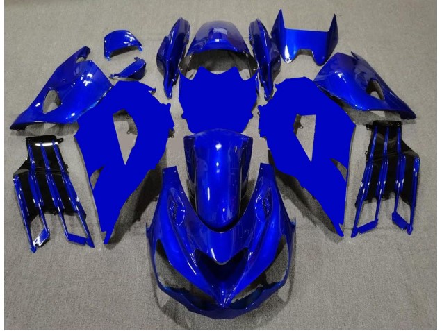 Azul Preto Carenagem ZX14R ZZR 1400 12-21 Azul Preto Carenagem ZX14R ZZR 1400 12-21
