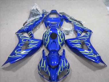 Azul Verde Chama Carenagem CBR 1000RR 06-07