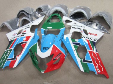 Azul Verde Vermelho Motul Carenagem GSXR 600 K4 04-05