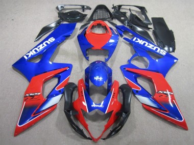 Azul Vermelho Carenagem GSXR 1000 K5 05-06