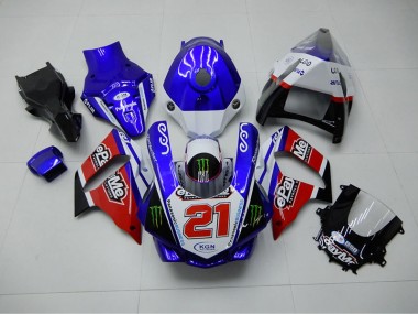 Azul Vermelho KGN 21 Carenagem R1 15-19