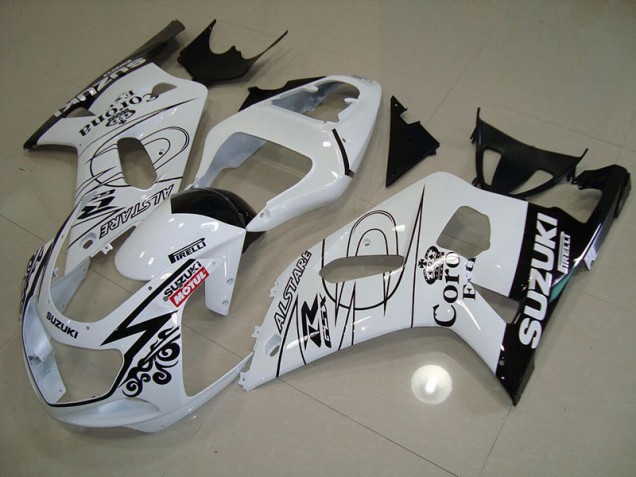 Branco Alstare Motul Carenagem GSXR 750 K1 K2 K3 01-03 Branco Alstare Motul Carenagem GSXR 750 K1 K2 K3 01-03