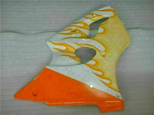 Branco Amarelo Chama Carenagem ZX6R 00-02 Branco Amarelo Chama Carenagem ZX6R 00-02