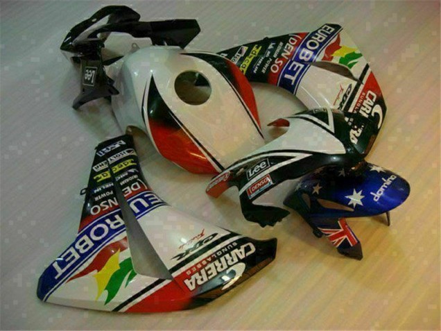 Branco Azul Abs Kit Completos Carenagem CBR 1000RR 08-11 Branco Azul Abs Kit Completos Carenagem CBR 1000RR 08-11