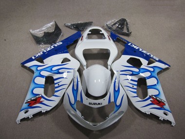 Branco Azul Chama Carenagem GSXR 750 K1 K2 K3 01-03