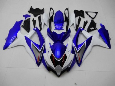 Branco Azul Kit Completo Carenagem GSXR 600 / 750 K8 08-10