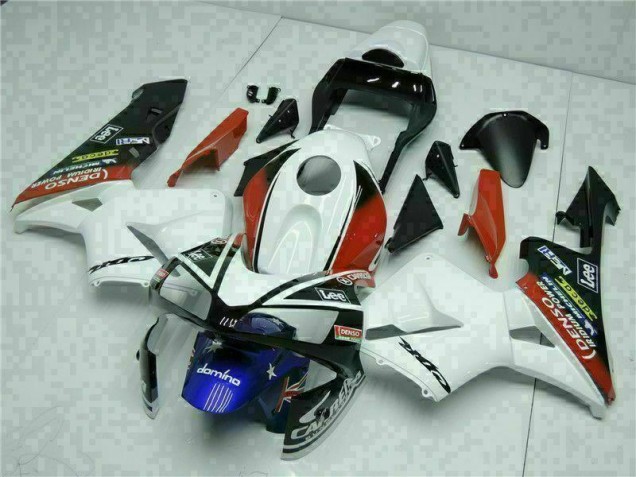 Branco Azul Kits Completo Carenagem CBR 600RR 03-04 Branco Azul Kits Completo Carenagem CBR 600RR 03-04