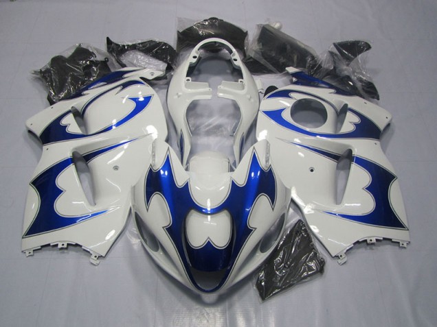 Branco Azul Plástico GSXR 1300 Hayabusa 96-07 Branco Azul Plástico GSXR 1300 Hayabusa 96-07