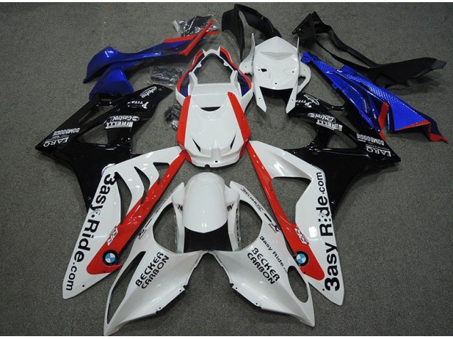 Branco Azul Vermelho Carenagem S1000RR 09-14 Branco Azul Vermelho Carenagem S1000RR 09-14