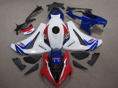 Branco Azul Vermelho HRC Kits Carenagem CBR 1000RR 08-11