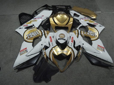 Branco Ouro Lucky Strike Motul Carenagem GSXR 1000 K5 05-06