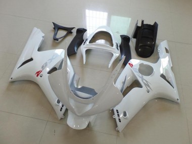 Branco & Prata Decalques Carenagem ZX6R 03-04