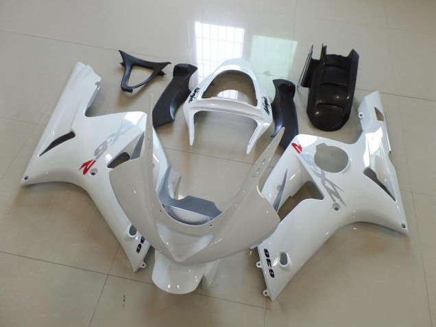 Branco & Prata Decalques Carenagem ZX6R 03-04 Branco & Prata Decalques Carenagem ZX6R 03-04