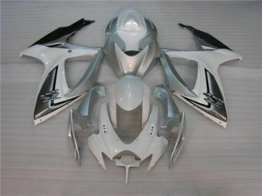 Branco Prata Kits Carenagem GSXR 600 / 750 K6 06-07
