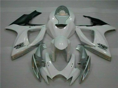 Branco Prata Plásticos GSXR 600 / 750 K6 06-07