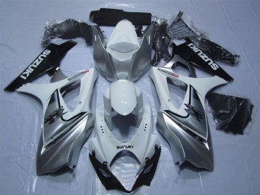 Branco Prata Preto Carenagem GSXR 1000 K7 07-08