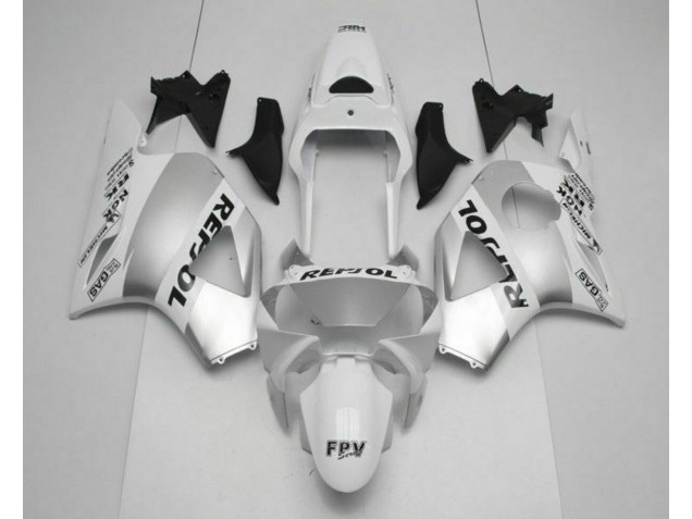 Branco Prata Preto Repsol Carenagem CBR 900RR 954RR 02-03 Branco Prata Preto Repsol Carenagem CBR 900RR 954RR 02-03