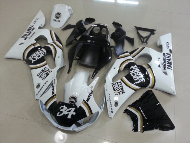 Branco Preto Carenagem R6 98-02 Branco Preto Carenagem R6 98-02