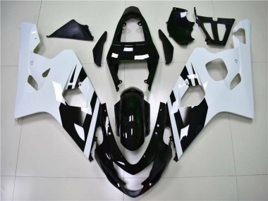Branco Preto Injeção Kit Carenagem GSXR 600 / 750 K4 04-05
