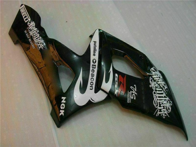 Branco Preto Kit Carenagem GSXR 1000 K5 05-06 Branco Preto Kit Carenagem GSXR 1000 K5 05-06