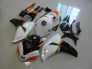 Branco & Preto & Laranja Corrida Carenagem CBR 1000RR 08-11