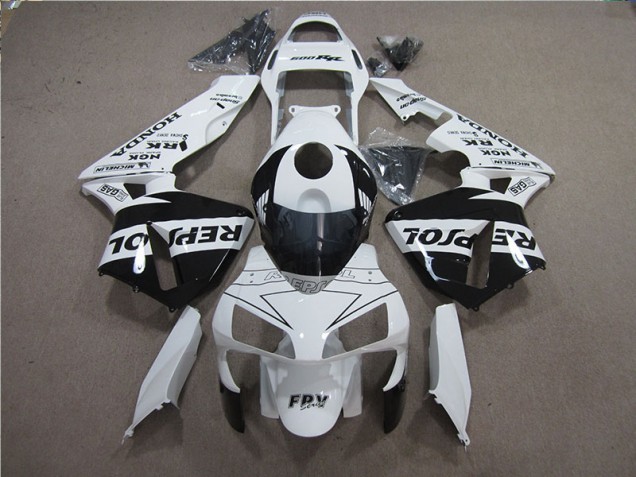 Branco Preto Repsol Kit Completo Carenagem CBR 600RR 05-06 Branco Preto Repsol Kit Completo Carenagem CBR 600RR 05-06