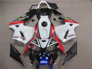 Branco Vermelho Azul Lee Carenagem CBR 600RR 05-06