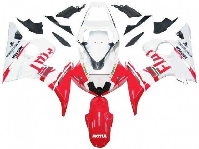Branco Vermelho Fiat Carenagem R6 03-05 Branco Vermelho Fiat Carenagem R6 03-05