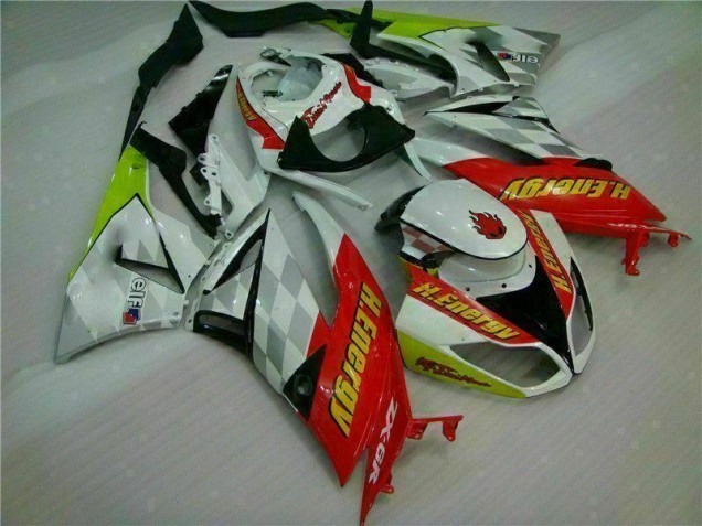 Branco Vermelho H. Energy Carenagem ZX6R 09-12 Branco Vermelho H. Energy Carenagem ZX6R 09-12