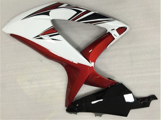 Branco Vermelho Preto Carenagem GSXR 600 / 750 K8 08-10 Branco Vermelho Preto Carenagem GSXR 600 / 750 K8 08-10