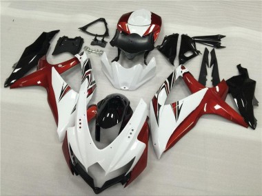 Branco Vermelho Preto Carenagem GSXR 600 / 750 K8 08-10